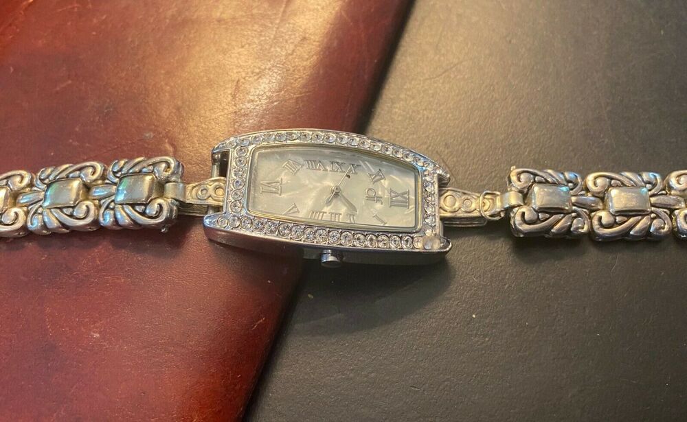 Women's Daisy Fuentes Watch,Silver Tone with MOP Face,Crystal Accents, DF1039